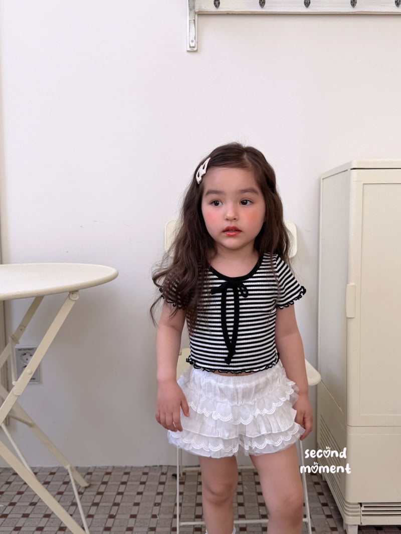 Second Moment - Korean Children Fashion - #littlefashionista - Stripe Ribbon Tee - 7