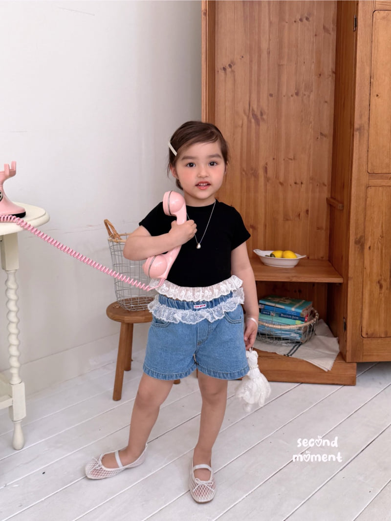 Second Moment - Korean Children Fashion - #littlefashionista - Coco Ribbon Lace Tee - 11