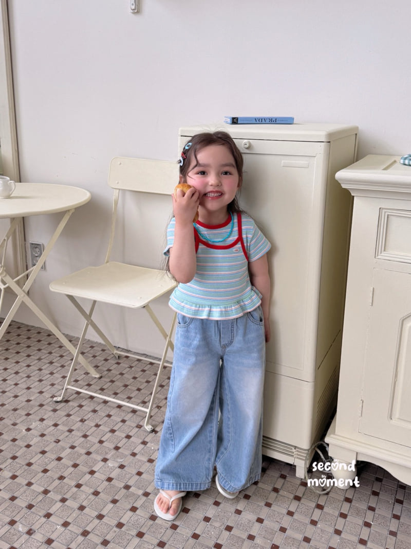 Second Moment - Korean Children Fashion - #littlefashionista - Rainbow Frill Tee - 8