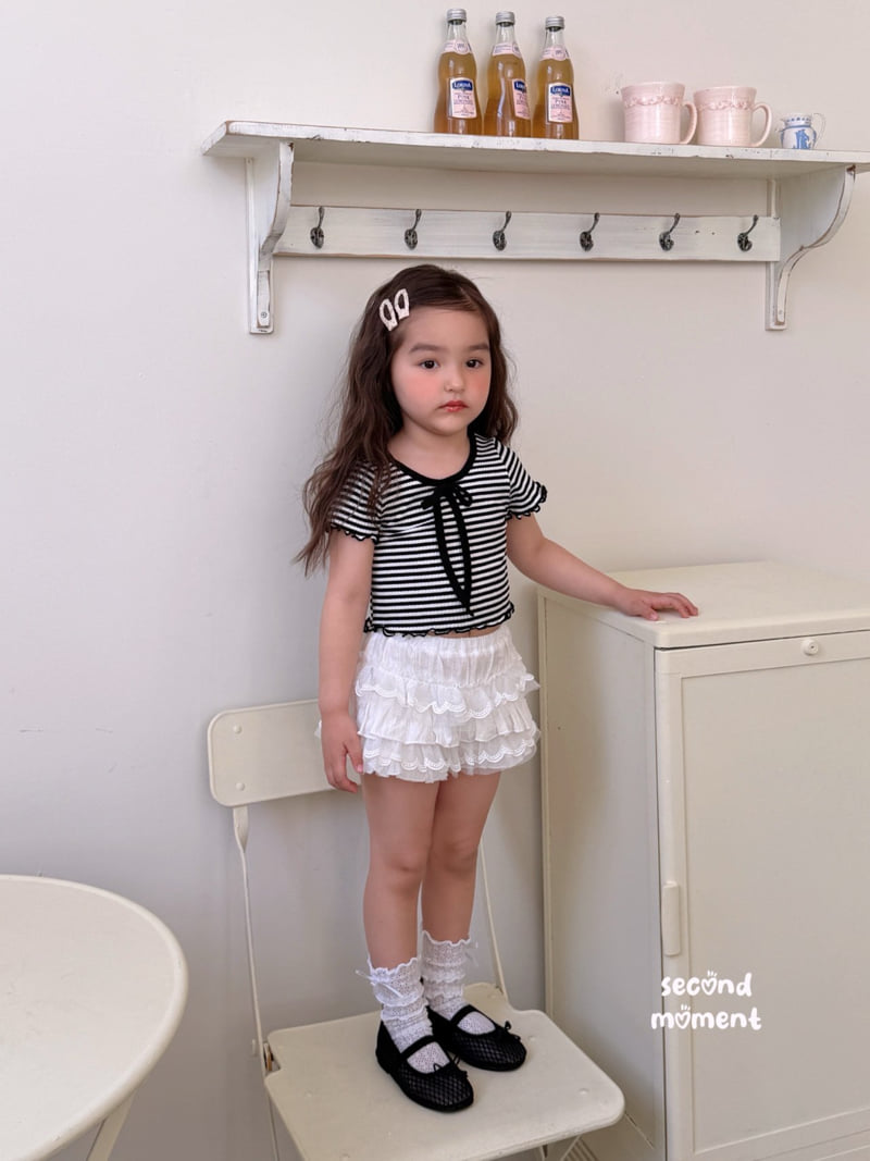 Second Moment - Korean Children Fashion - #magicofchildhood - Stripe Ribbon Tee - 8