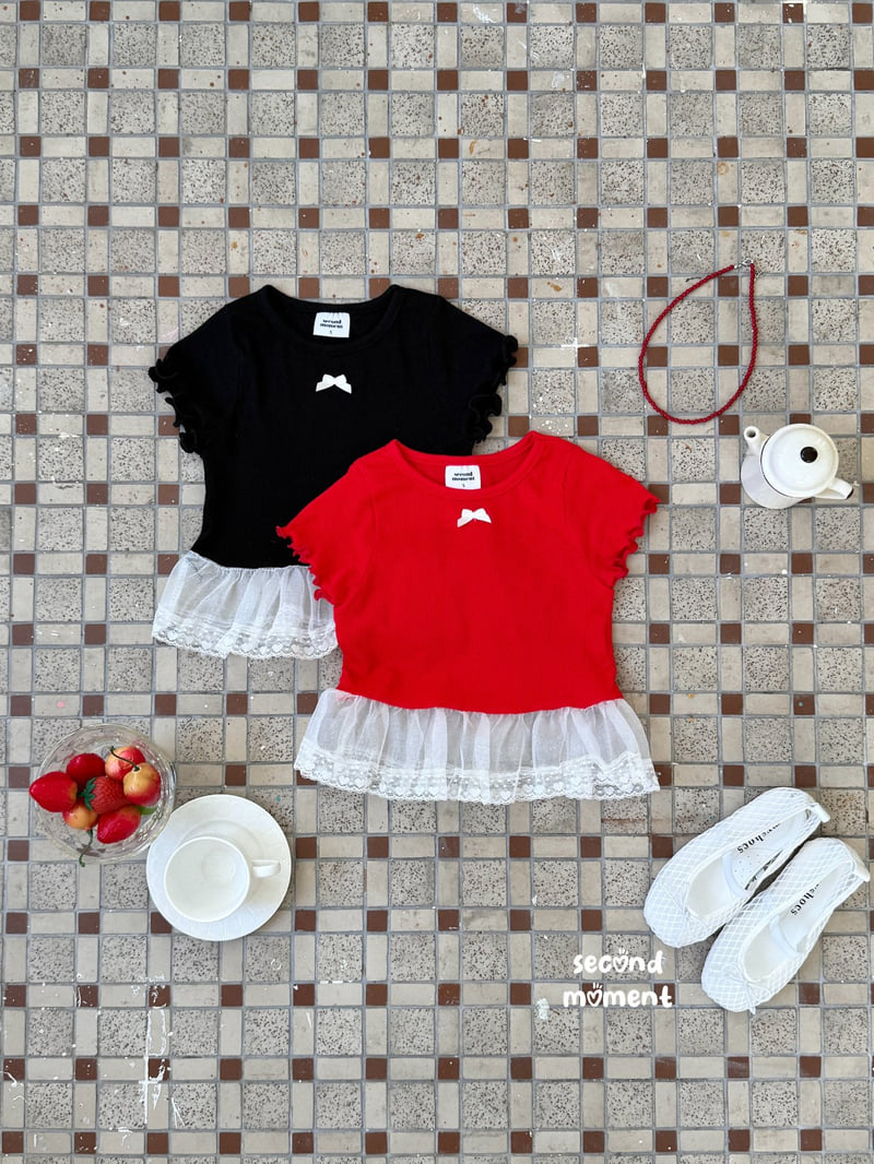 Second Moment - Korean Children Fashion - #magicofchildhood - Popo Ribbon Tee - 3