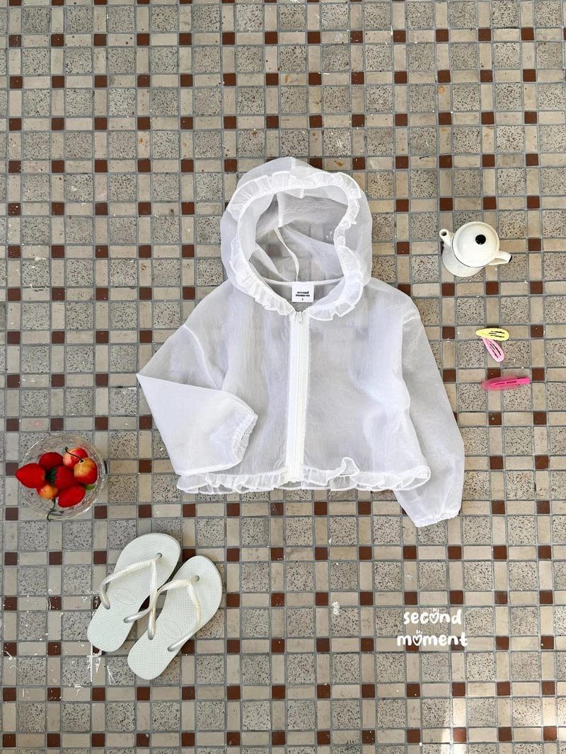 Second Moment - Korean Children Fashion - #magicofchildhood - Sheer Frill Hooded Jumper