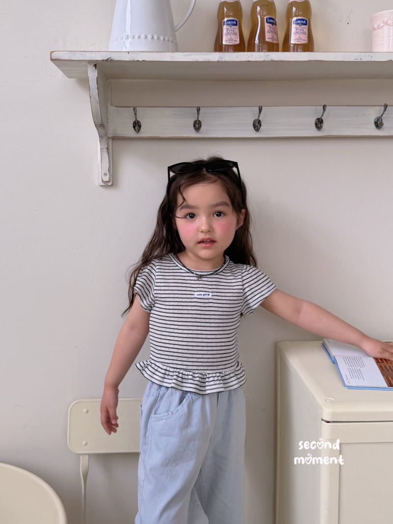 Second Moment - Korean Children Fashion - #minifashionista - Label Frill Tee - 6