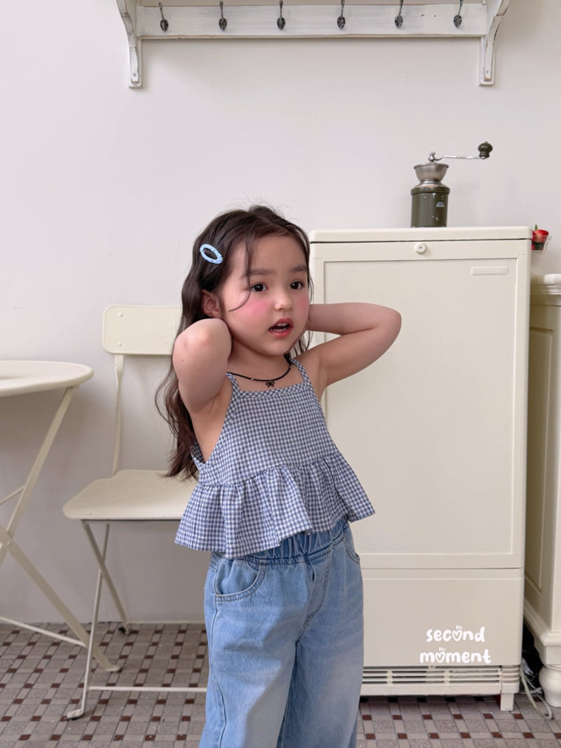 Second Moment - Korean Children Fashion - #stylishchildhood - Milky Check Frill Top - 9
