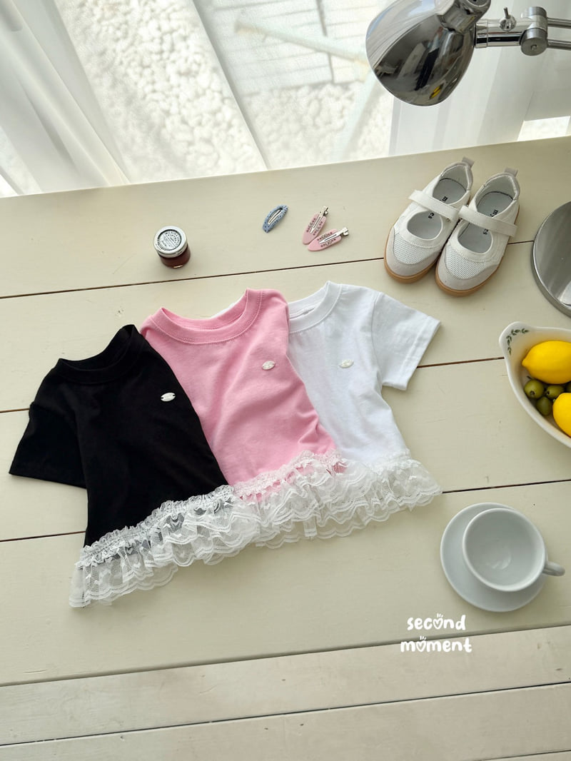 Second Moment - Korean Children Fashion - #stylishchildhood - Bella Lace Tee - 3