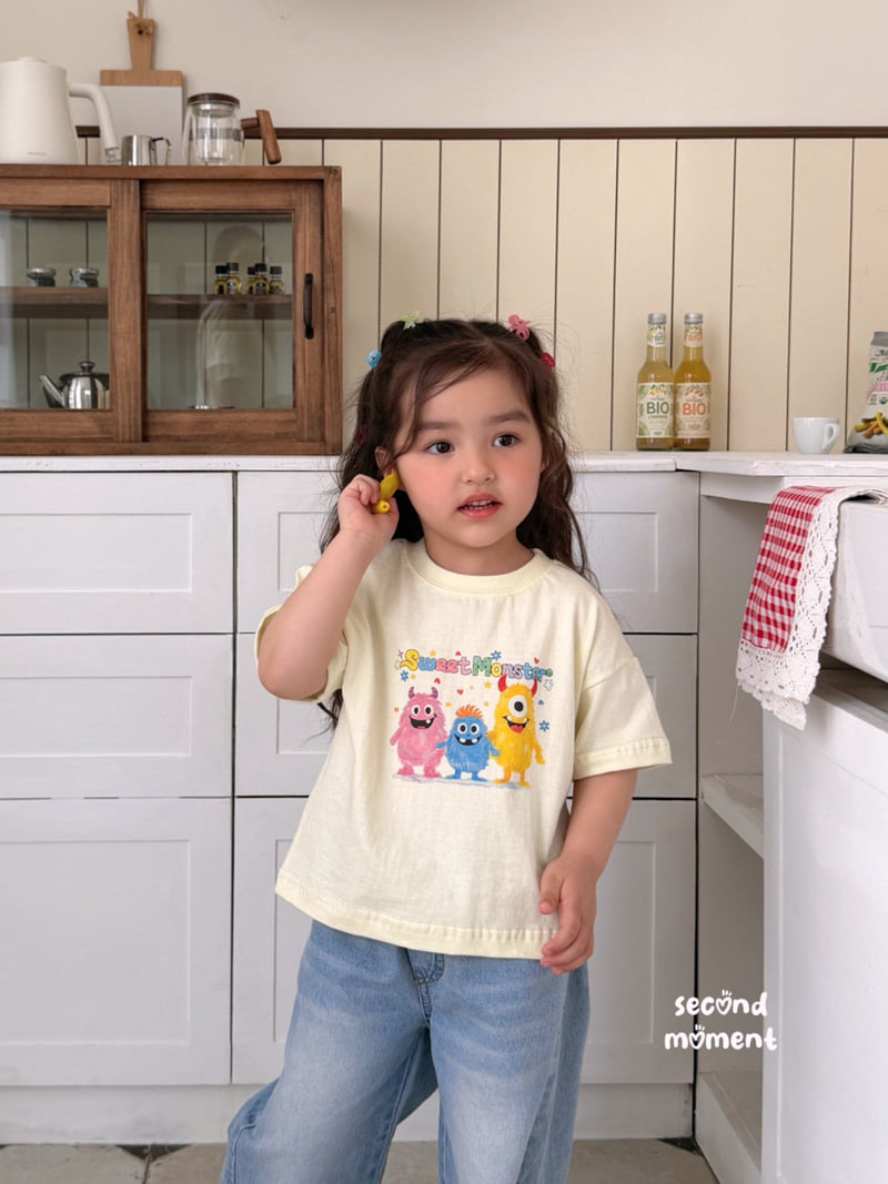 Second Moment - Korean Children Fashion - #prettylittlegirls - Sweet Monster Tee - 4