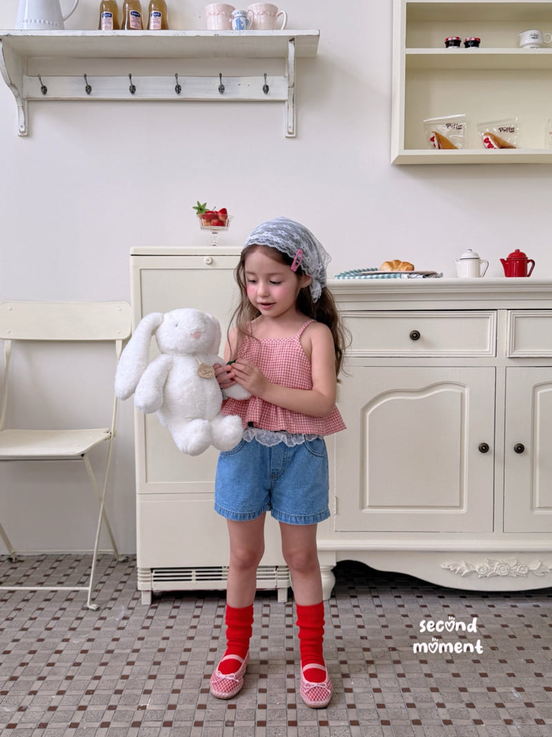Second Moment - Korean Children Fashion - #toddlerclothing - Milky Check Frill Top - 8