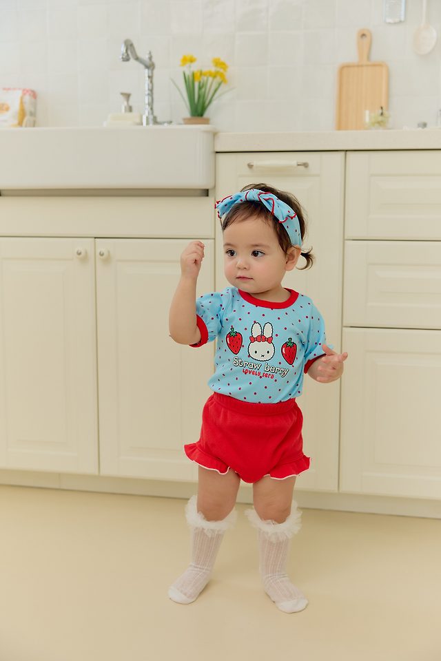 Sera - Korean Baby Fashion - #babyboutique - (Bebe) Dot Bloomer Set - 3