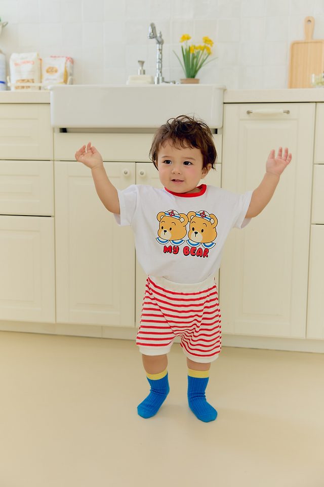 Sera - Korean Baby Fashion - #babyboutique - (Bebe) Twin Bear Set - 10