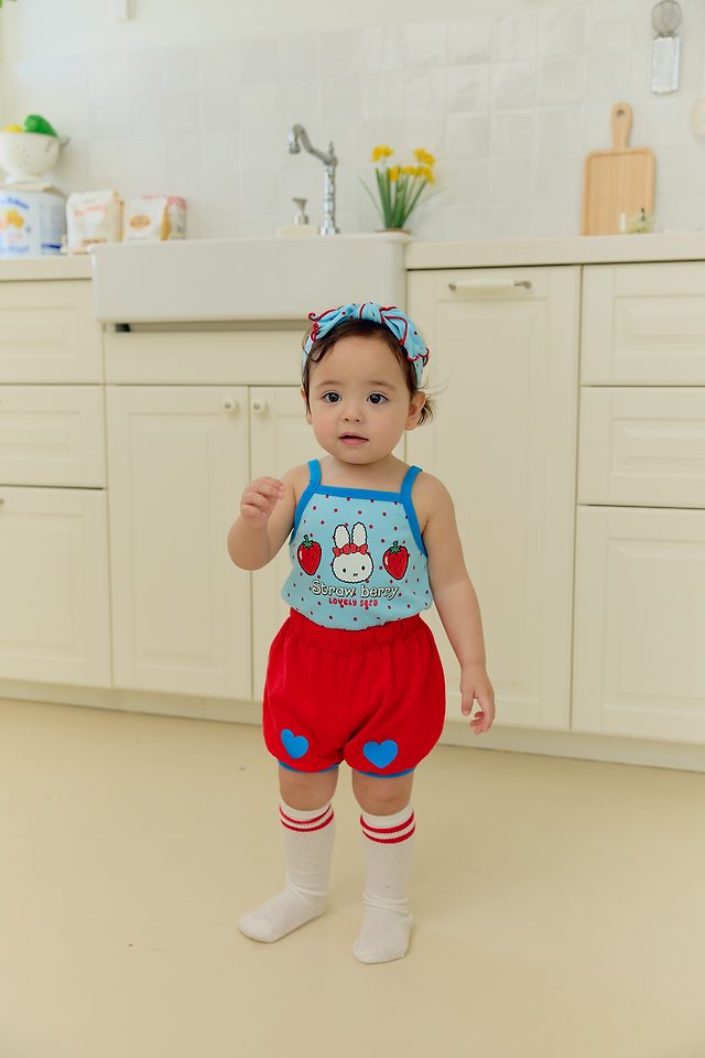 Sera - Korean Baby Fashion - #babyboutique - (Bebe) Strap Sleeveless Set - 8