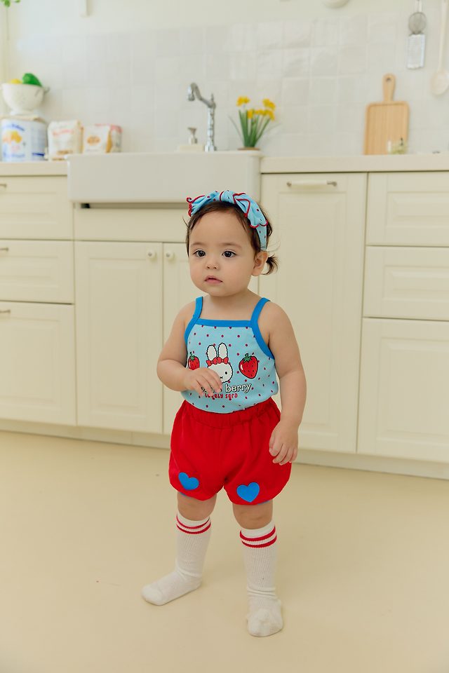 Sera - Korean Baby Fashion - #babyboutique - (Bebe) Strap Sleeveless Set - 9