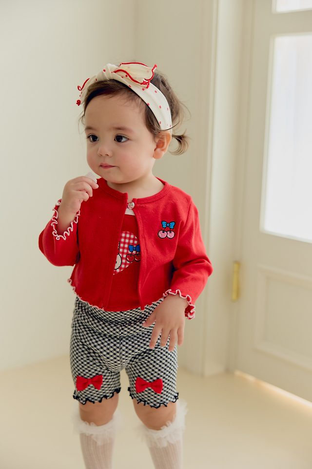 Sera - Korean Baby Fashion - #babyclothing - (Bebe) Heart Jacquard Strap Sleeveless - 10