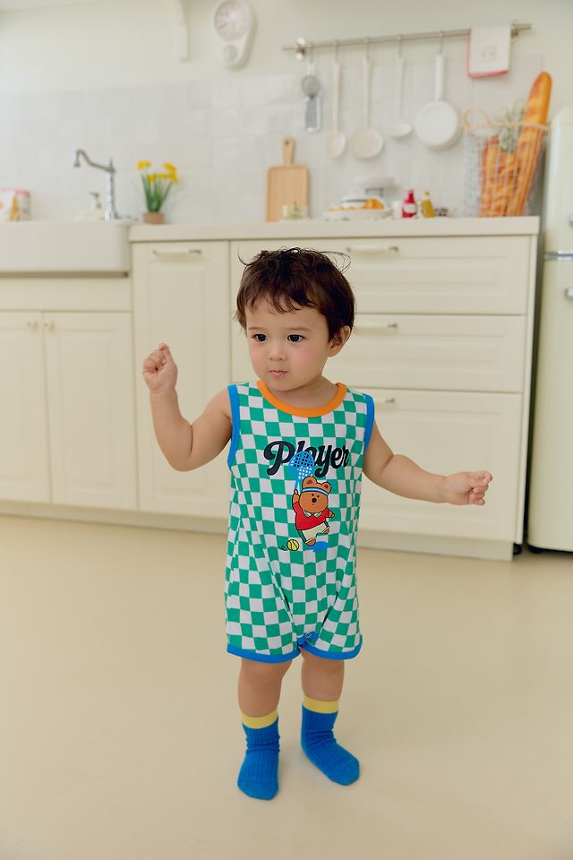 Sera - Korean Baby Fashion - #babyfashion - (Bebe) Player Print Suit - 8