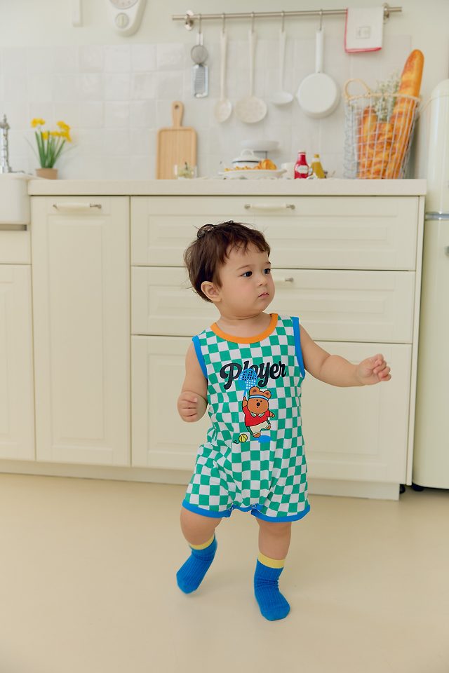 Sera - Korean Baby Fashion - #babyfever - (Bebe) Player Print Suit - 9