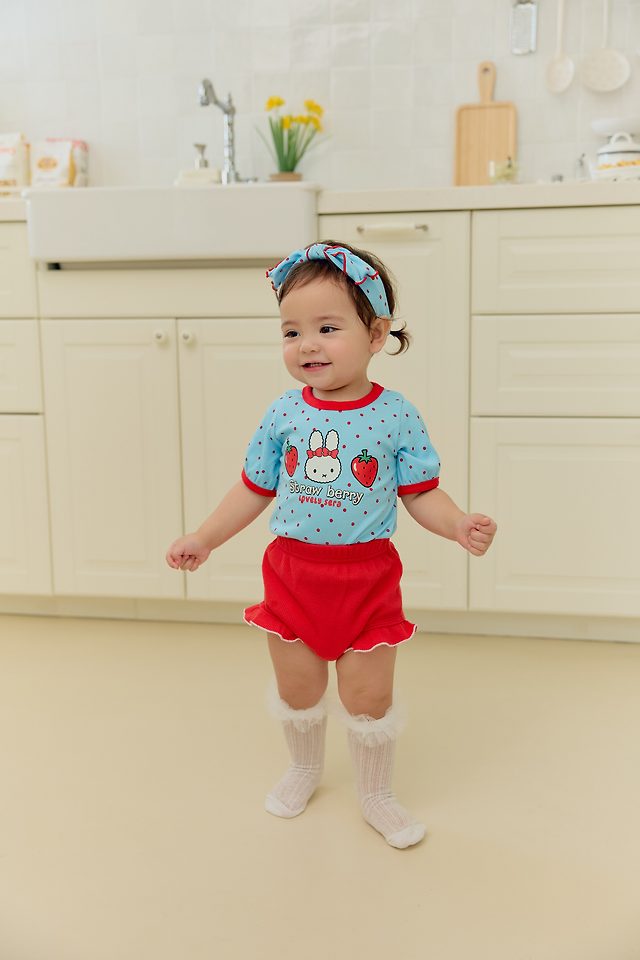 Sera - Korean Baby Fashion - #babyfever - (Bebe) Dot Bloomer Set - 7