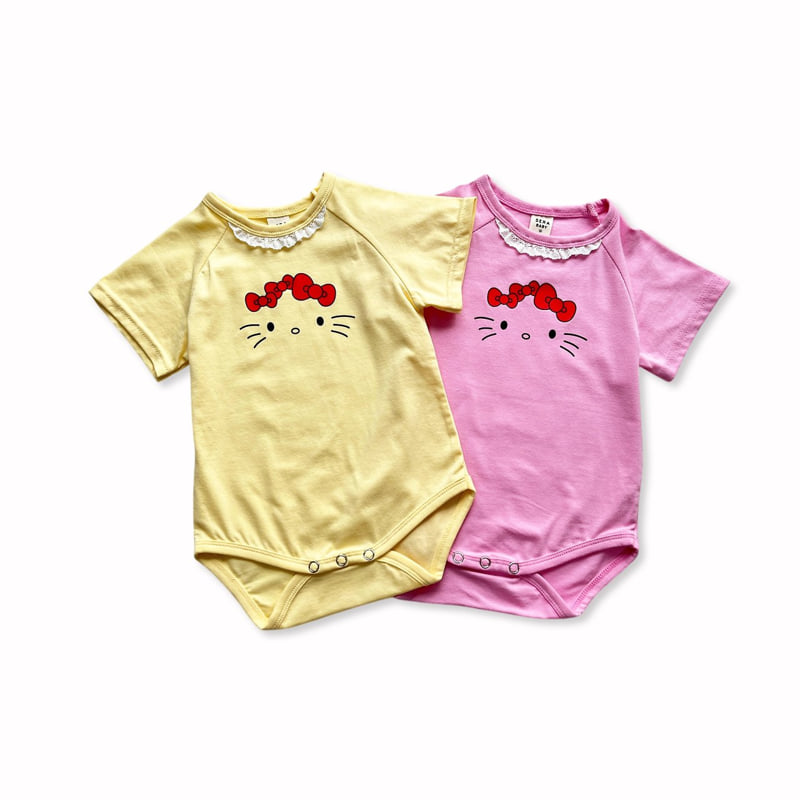 Sera - Korean Baby Fashion - #babygirlfashion - (Bebe) Lace Kitty Suit - 11