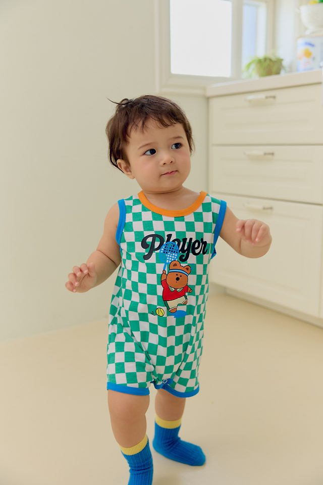 Sera - Korean Baby Fashion - #babygirlfashion - (Bebe) Player Print Suit - 10