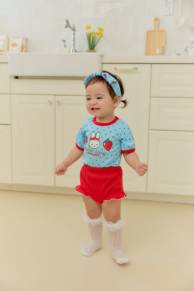 Sera - Korean Baby Fashion - #babygirlfashion - (Bebe) Dot Bloomer Set - 8