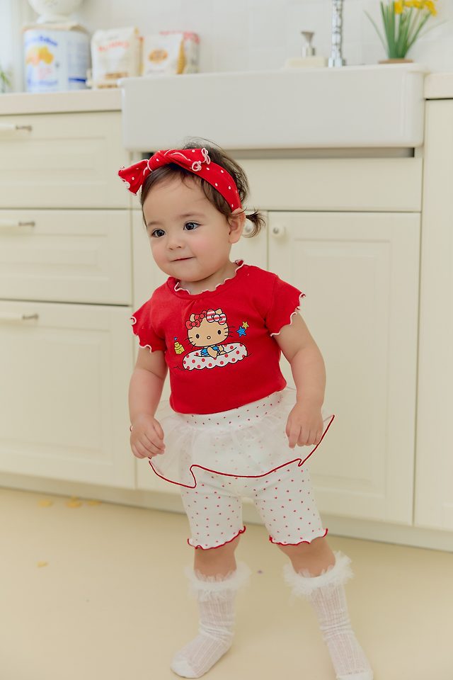 Sera - Korean Baby Fashion - #babygirlfashion - (Bebe) Summer Jacquard Set - 7