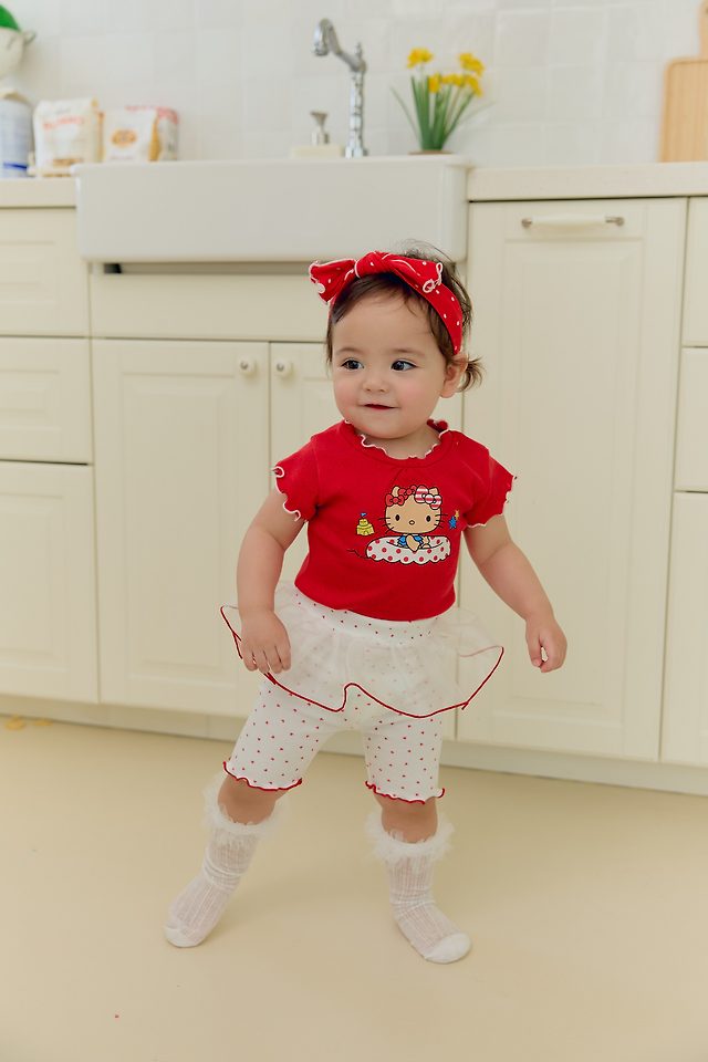 Sera - Korean Baby Fashion - #babylifestyle - (Bebe) Summer Jacquard Set - 8