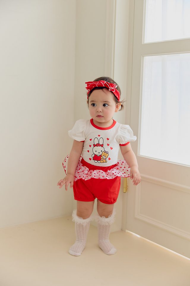 Sera - Korean Baby Fashion - #babylifestyle - (Bebe) Heart Pop Set - 5