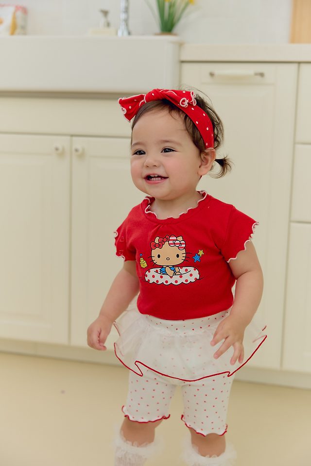 Sera - Korean Baby Fashion - #babyoninstagram - (Bebe) Summer Jacquard Set - 9