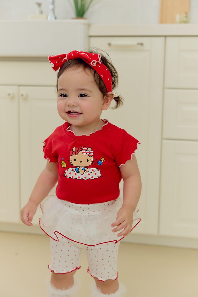 Sera - Korean Baby Fashion - #babyootd - (Bebe) Summer Jacquard Set - 10
