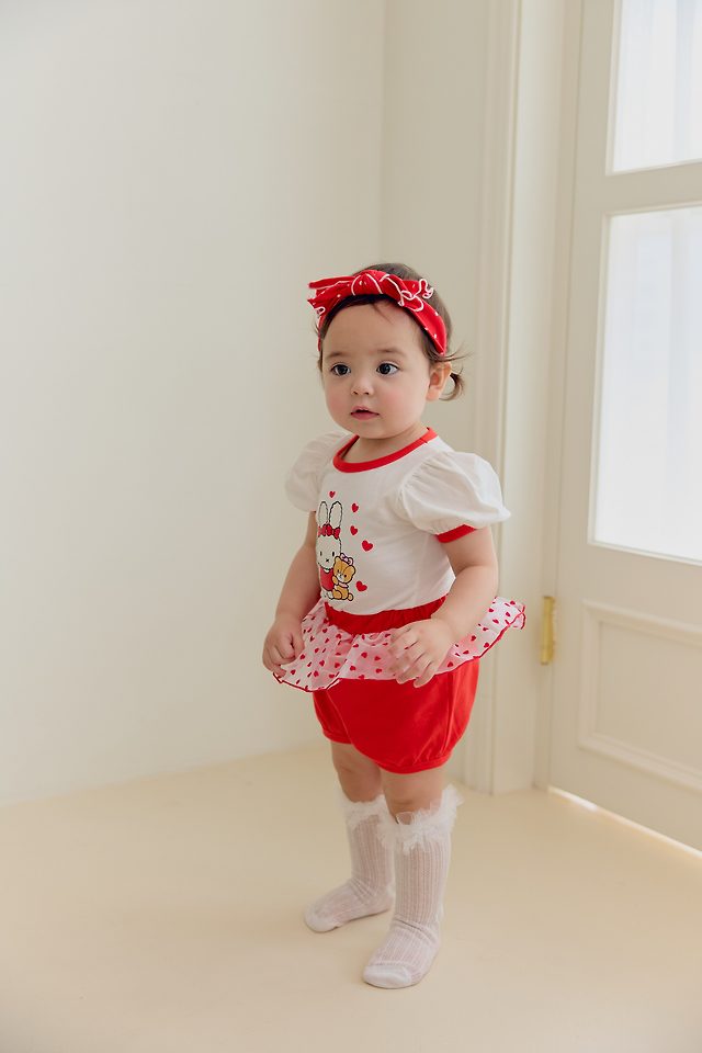 Sera - Korean Baby Fashion - #babyootd - (Bebe) Heart Pop Set - 7