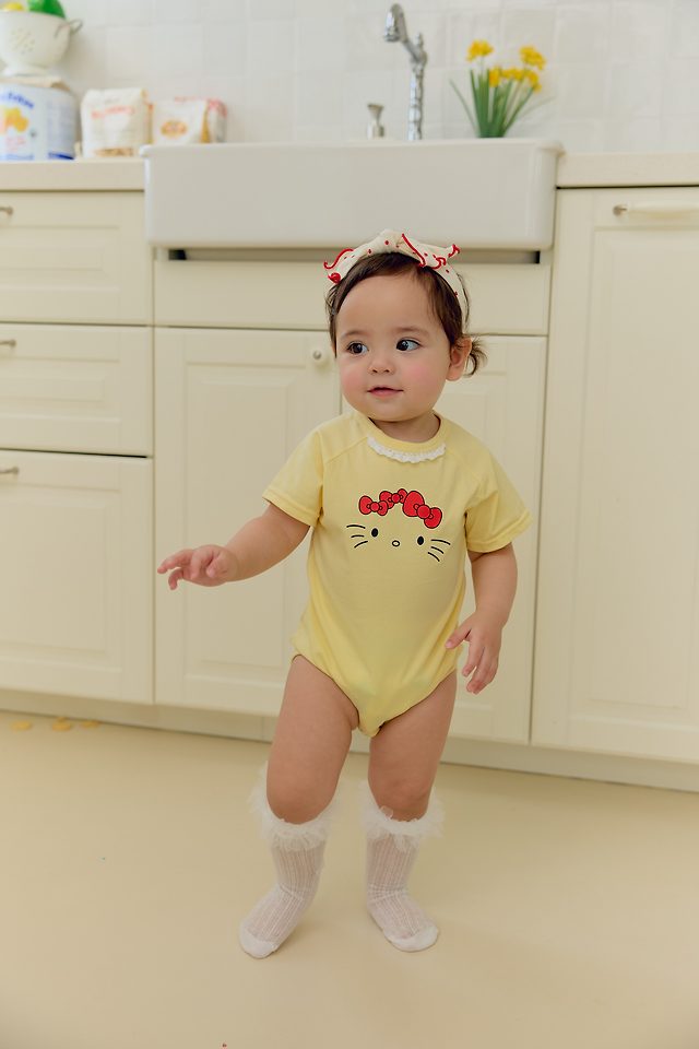 Sera - Korean Baby Fashion - #babyoutfit - (Bebe) Lace Kitty Suit