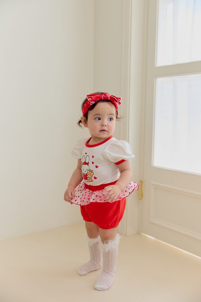 Sera - Korean Baby Fashion - #babyoutfit - (Bebe) Heart Pop Set - 8