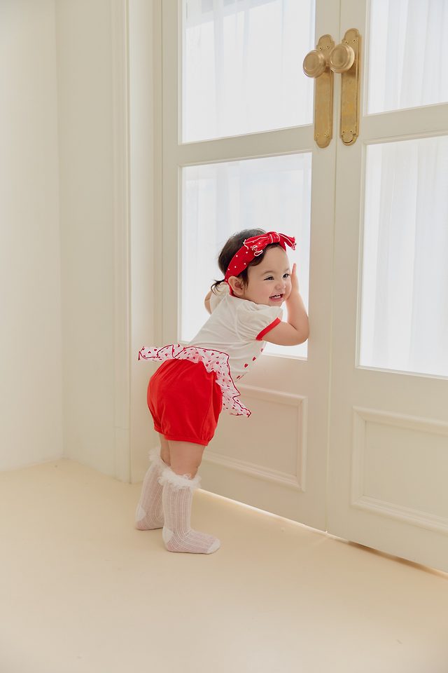 Sera - Korean Baby Fashion - #babyoutfit - (Bebe) Heart Pop Set - 9