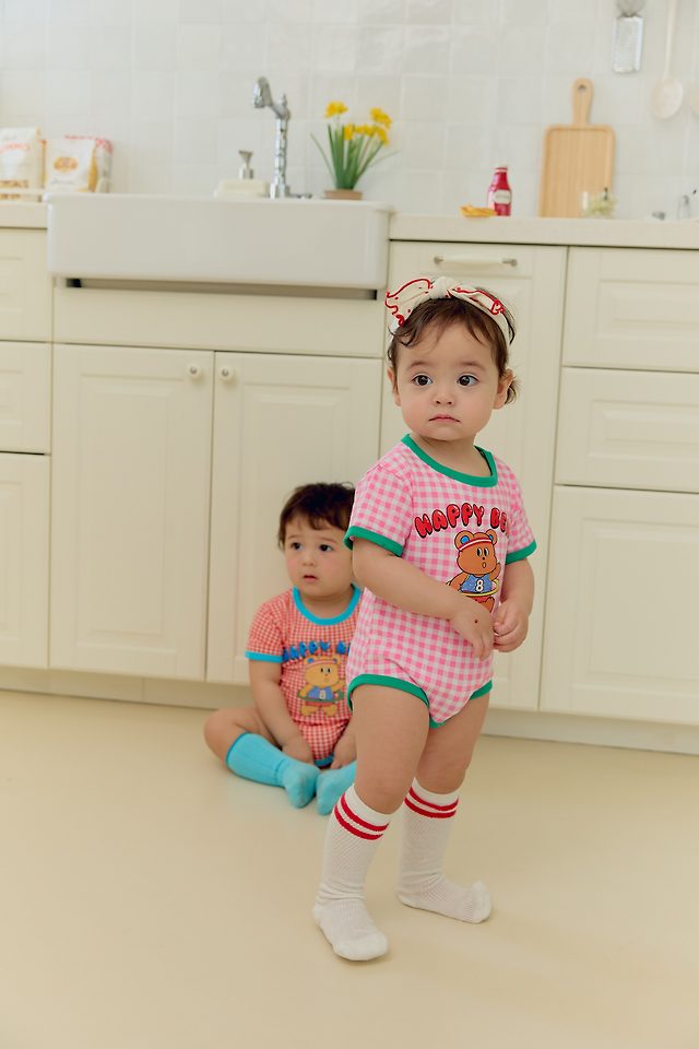 Sera - Korean Baby Fashion - #babyoutfit - (Bebe) Hula Hoop Bear Suit - 4