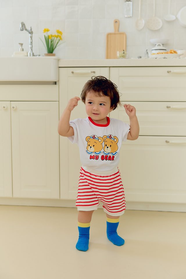 Sera - Korean Baby Fashion - #babywear - (Bebe) Twin Bear Set - 7