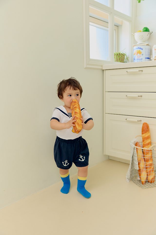 Sera - Korean Baby Fashion - #babywear - (Bebe) Sailor Pants Set - 6