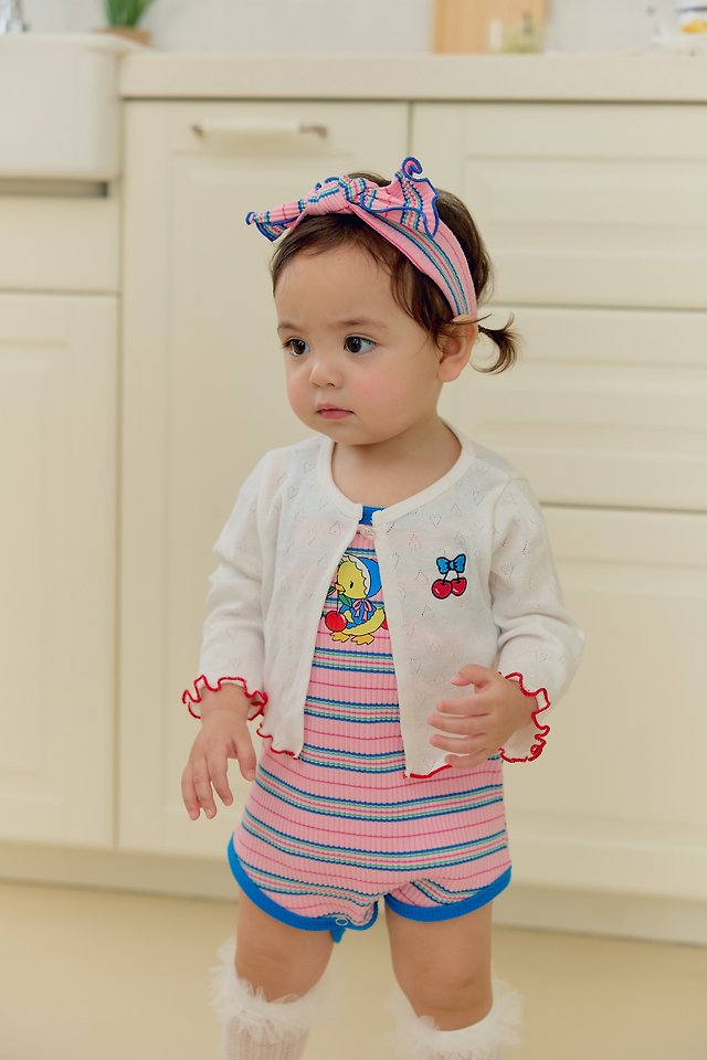 Sera - Korean Baby Fashion - #onlinebabyboutique - (Bebe) Cherry Cardigan - 7