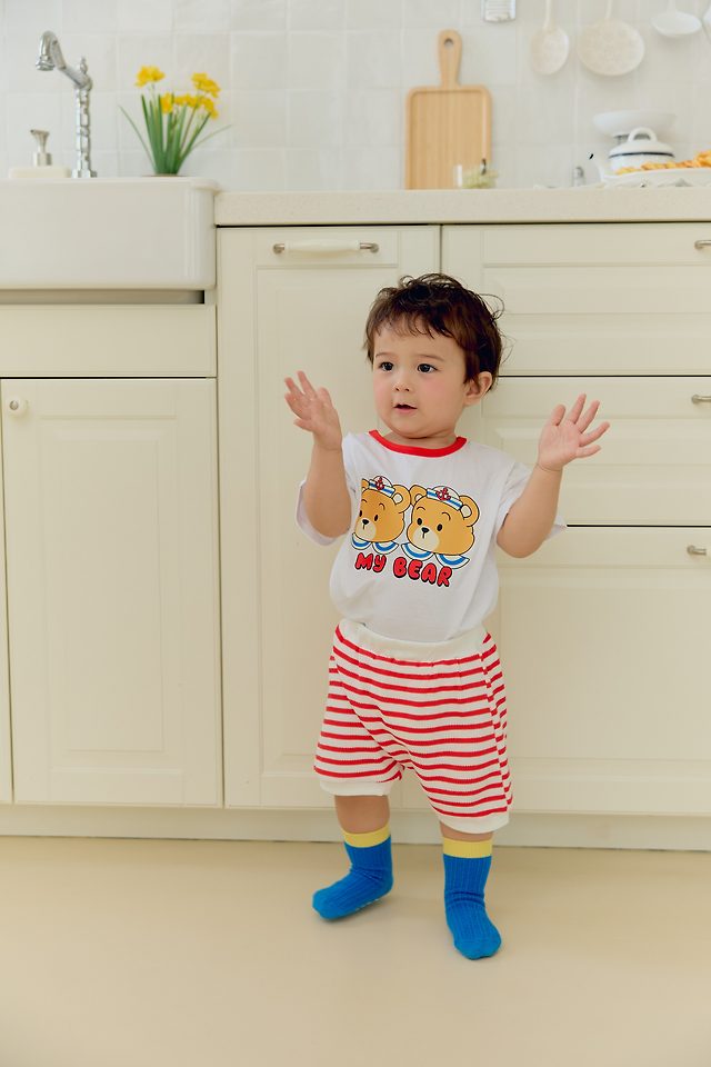 Sera - Korean Baby Fashion - #onlinebabyshop - (Bebe) Twin Bear Set - 9