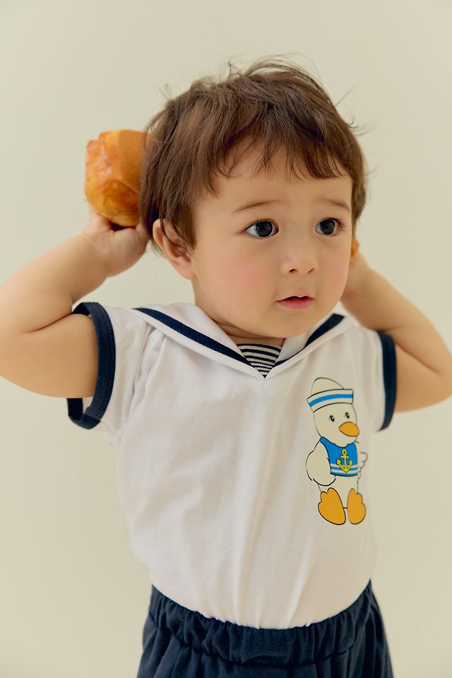 Sera - Korean Baby Fashion - #onlinebabyshop - (Bebe) Sailor Pants Set - 8