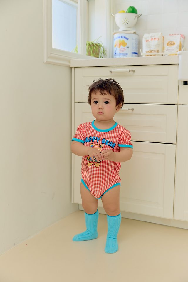 Sera - Korean Baby Fashion - #onlinebabyshop - (Bebe) Hula Hoop Bear Suit - 7