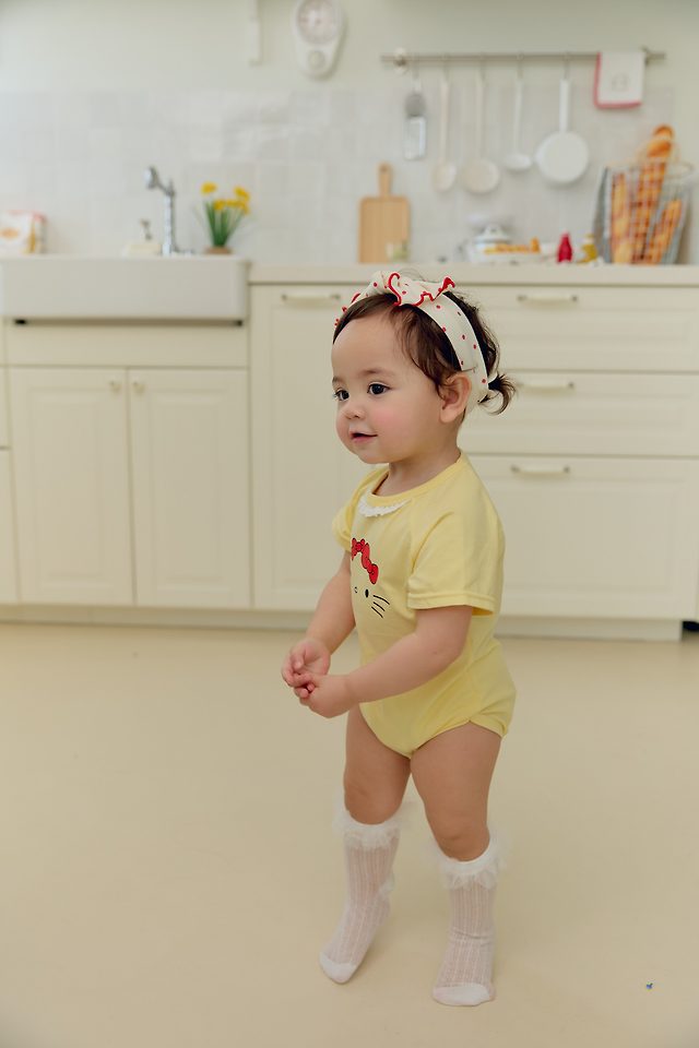 Sera - Korean Baby Fashion - #smilingbaby - (Bebe) Lace Kitty Suit - 5