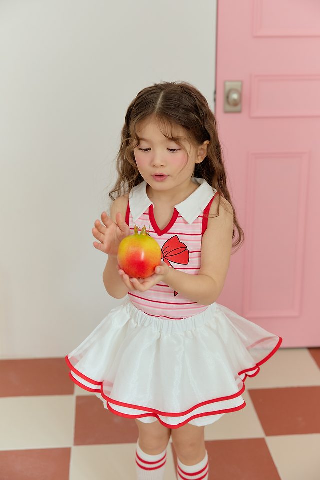 Sera - Korean Children Fashion - #childofig - Collar Ribbon Sleeveless Top - 5