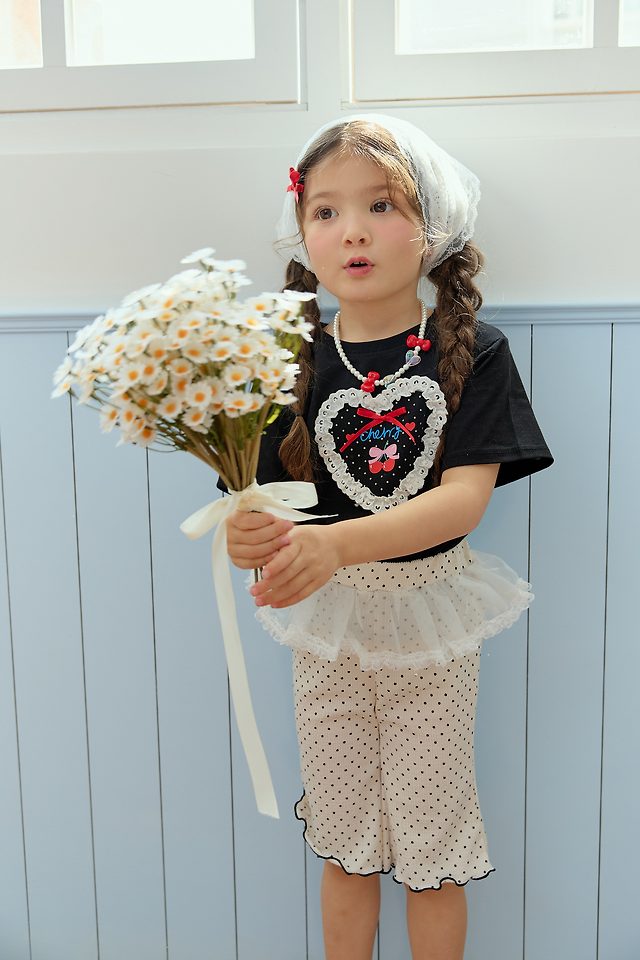 Sera - Korean Children Fashion - #childrensboutique - Cherry Dot Tee - 10