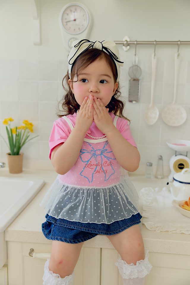 Sera - Korean Children Fashion - #childrensboutique - Sharar Ribbon Tee - 7