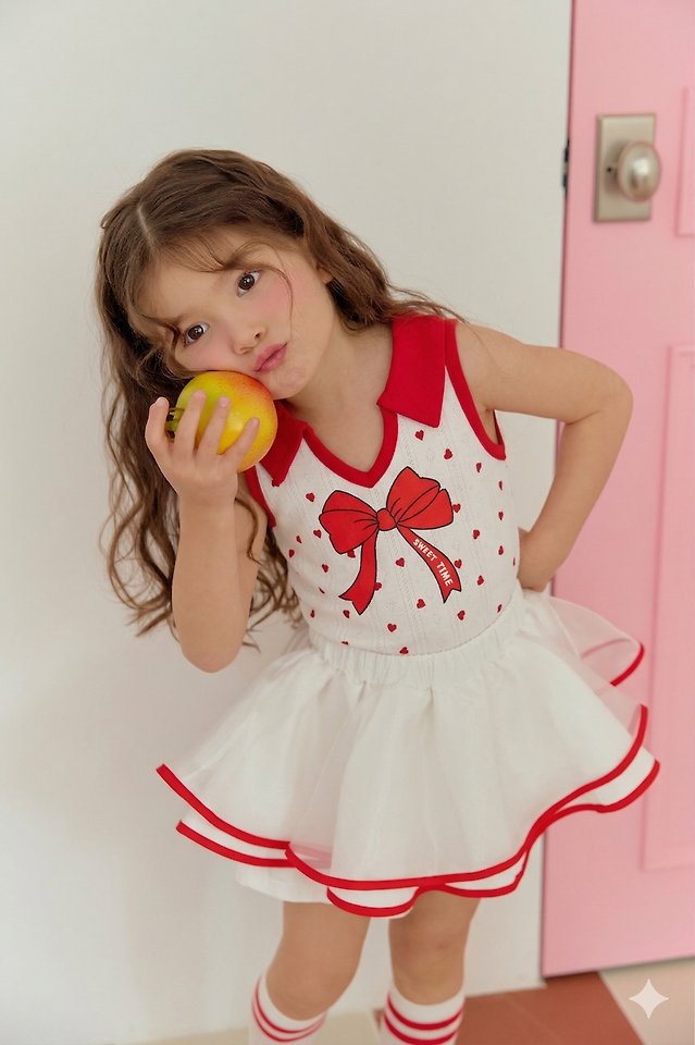 Sera - Korean Children Fashion - #childrensboutique - Collar Ribbon Sleeveless Top - 6
