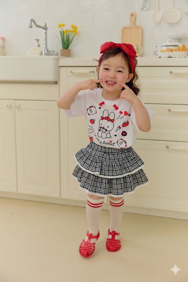 Sera - Korean Children Fashion - #childrensboutique - Check Tiered Skort - 7