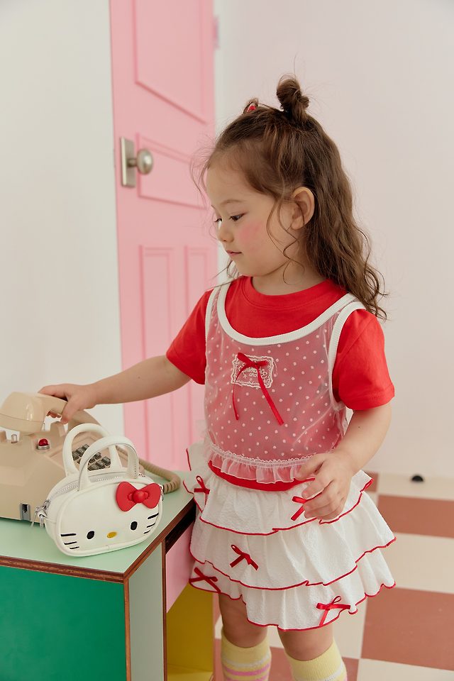 Sera - Korean Children Fashion - #designkidswear - Dot Mesh Layered Tee - 9