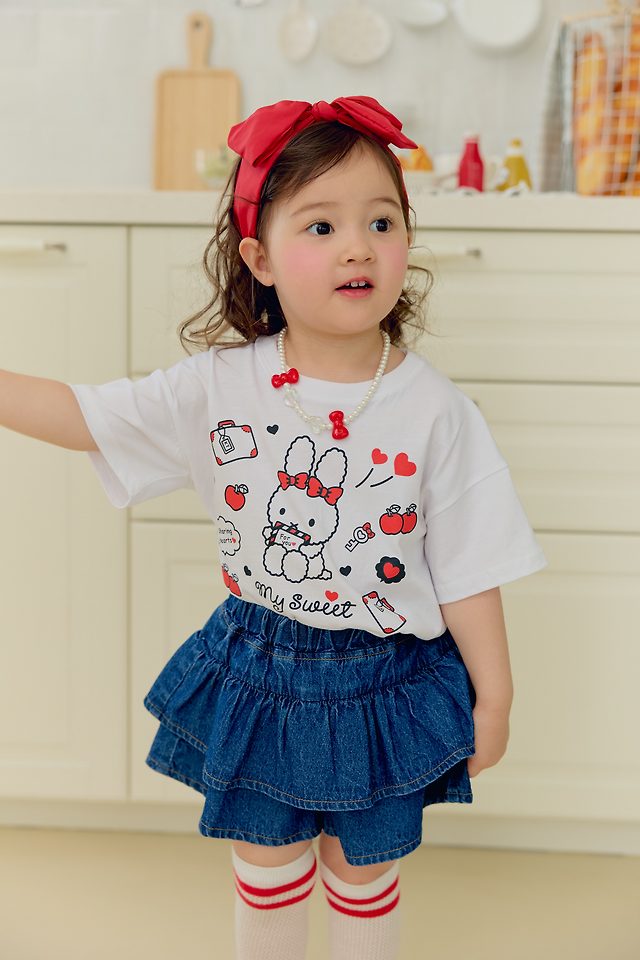 Sera - Korean Children Fashion - #designkidswear - Denim Frill Skort - 7
