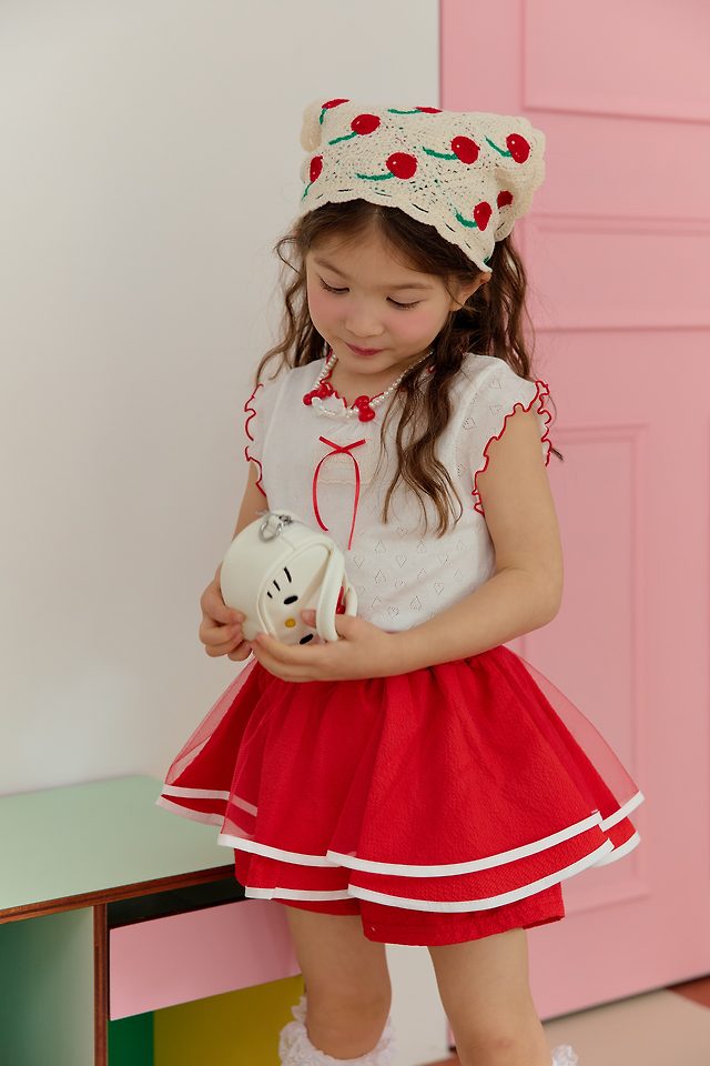 Sera - Korean Children Fashion - #discoveringself - Eyelet Ribbed Tee - 6