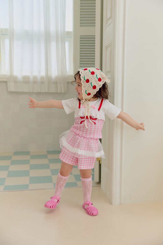 Sera - Korean Children Fashion - #designkidswear - Check Ribbon Set - 4