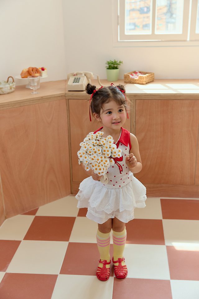 Sera - Korean Children Fashion - #fashionkids - Collar Ribbon Sleeveless Top - 9