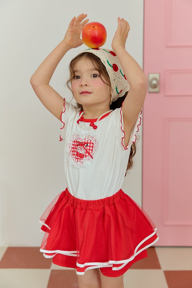 Sera - Korean Children Fashion - #fashionkids - Check Heart Tee - 8